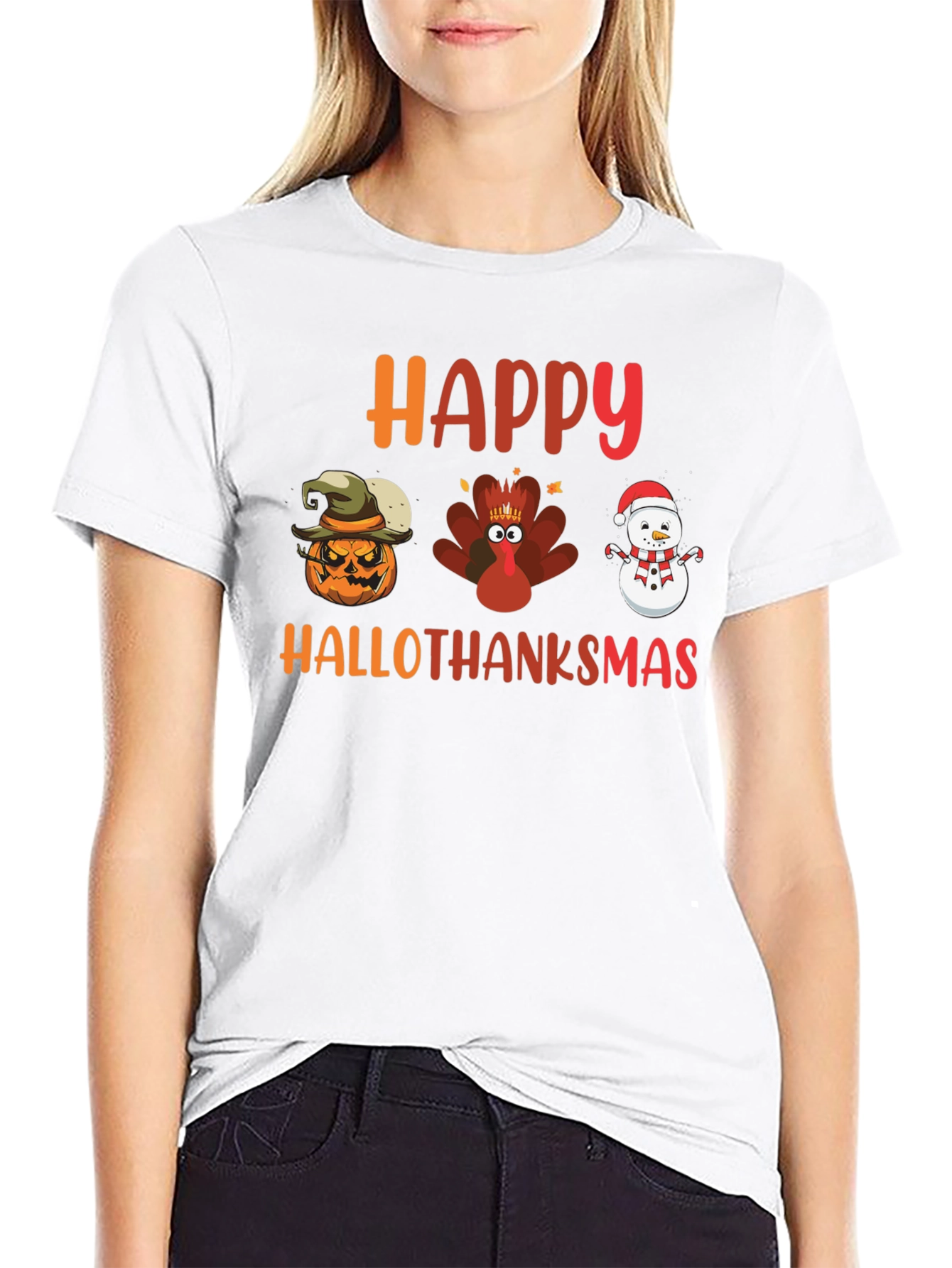 HalloThanksMas T-Shirt - Holiday Season Tee