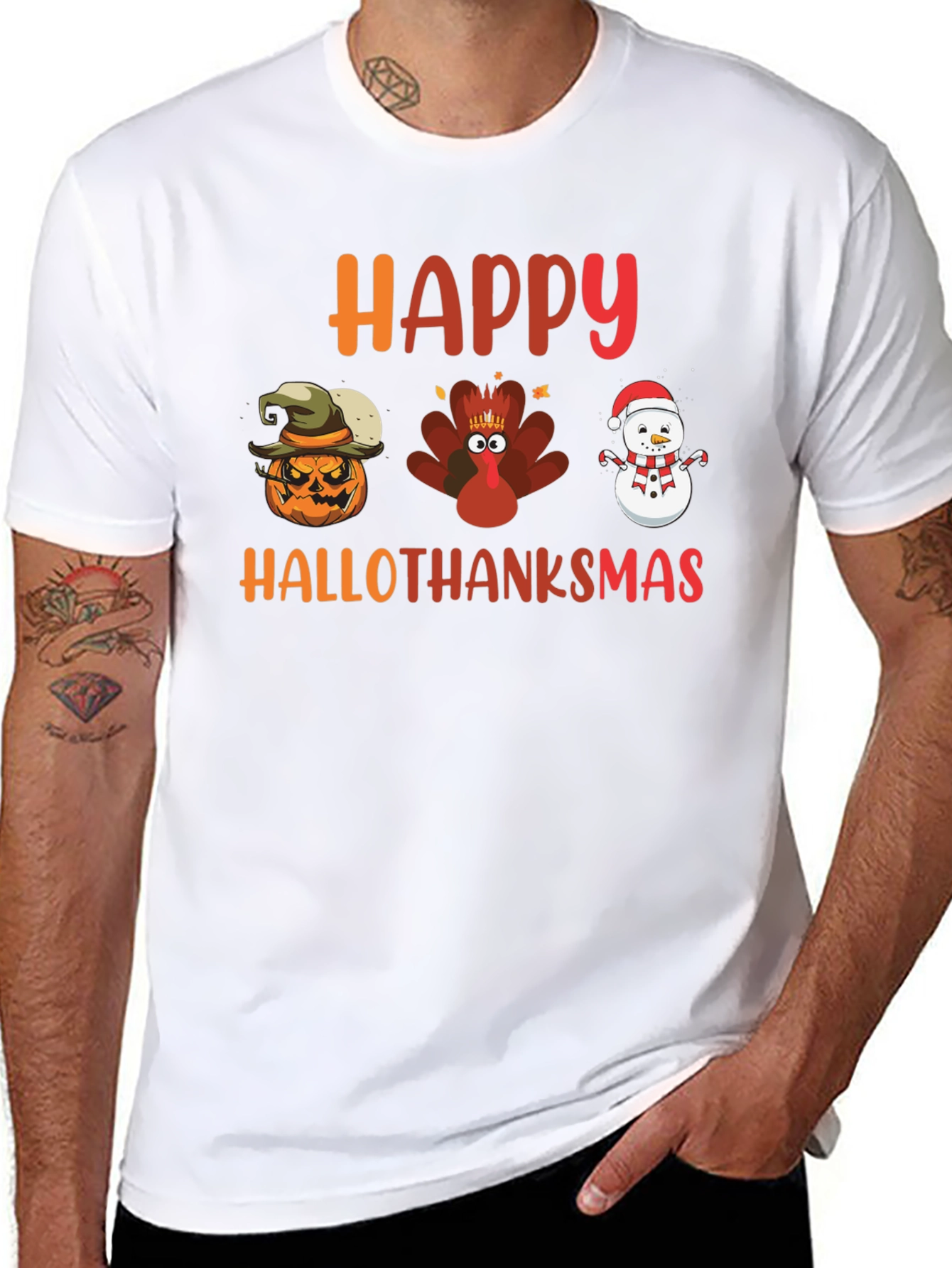 HalloThanksMas T-Shirt - Holiday Season Tee
