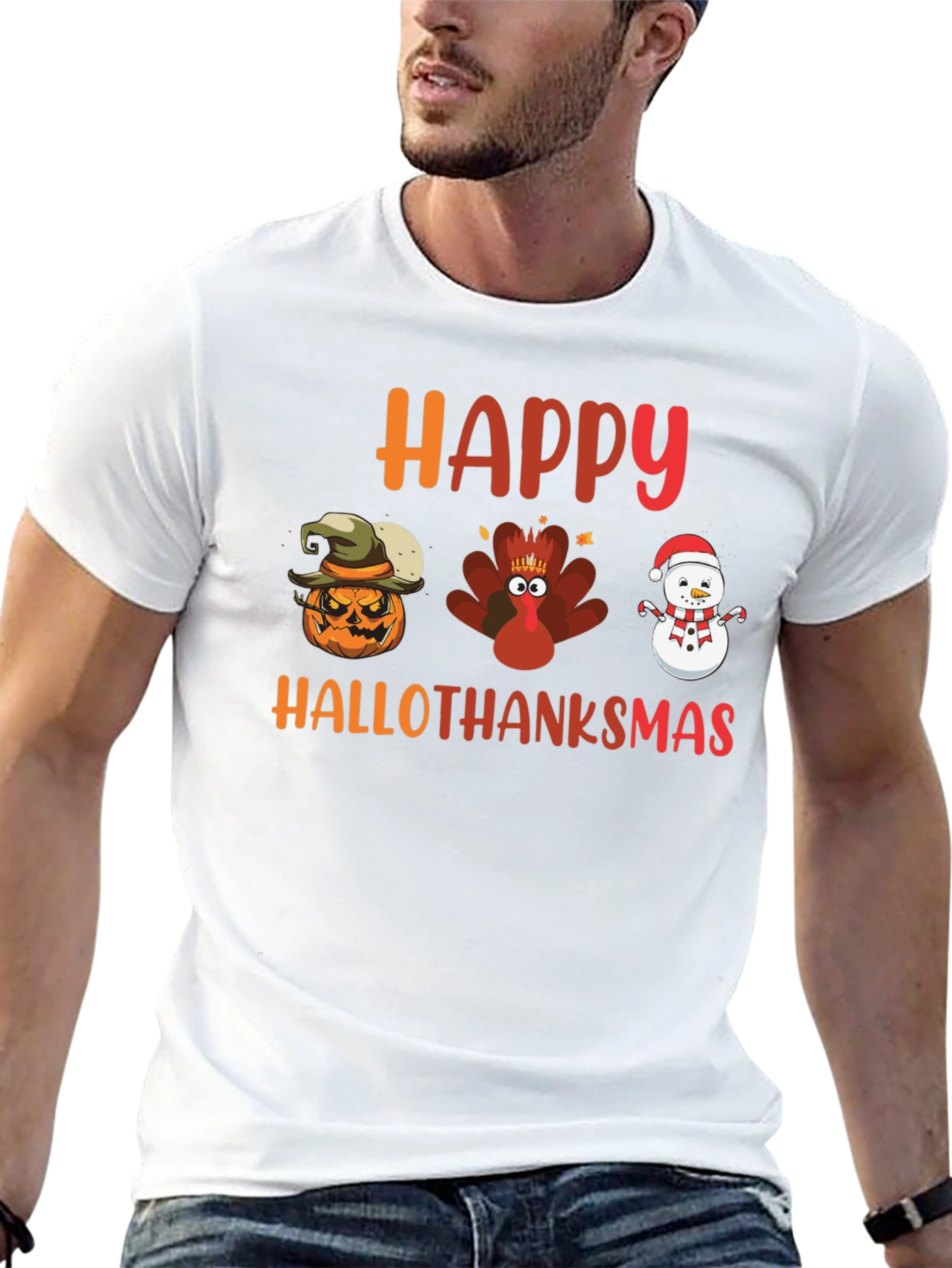 HalloThanksMas T-Shirt - Holiday Season Tee