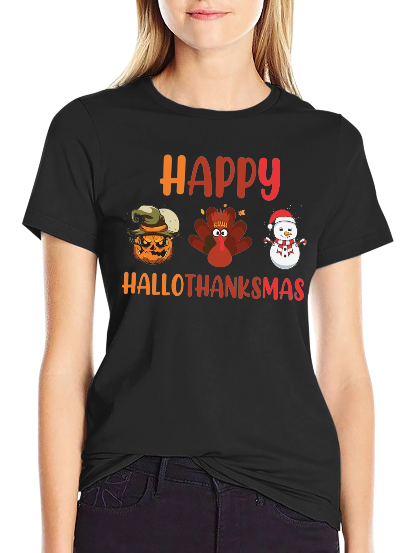 HalloThanksMas T-Shirt - Holiday Season Tee