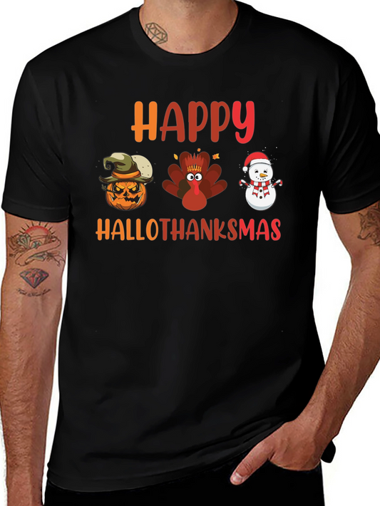 HalloThanksMas T-Shirt - Holiday Season Tee