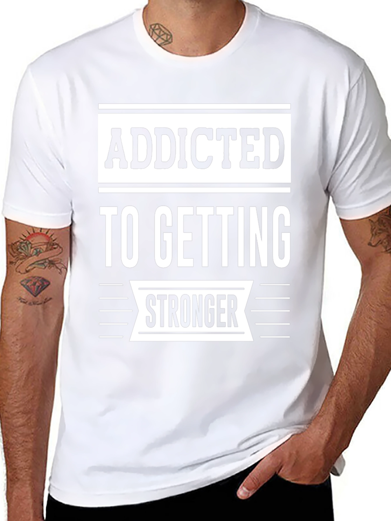 Addicted To Getting Stronger Graphic Tee