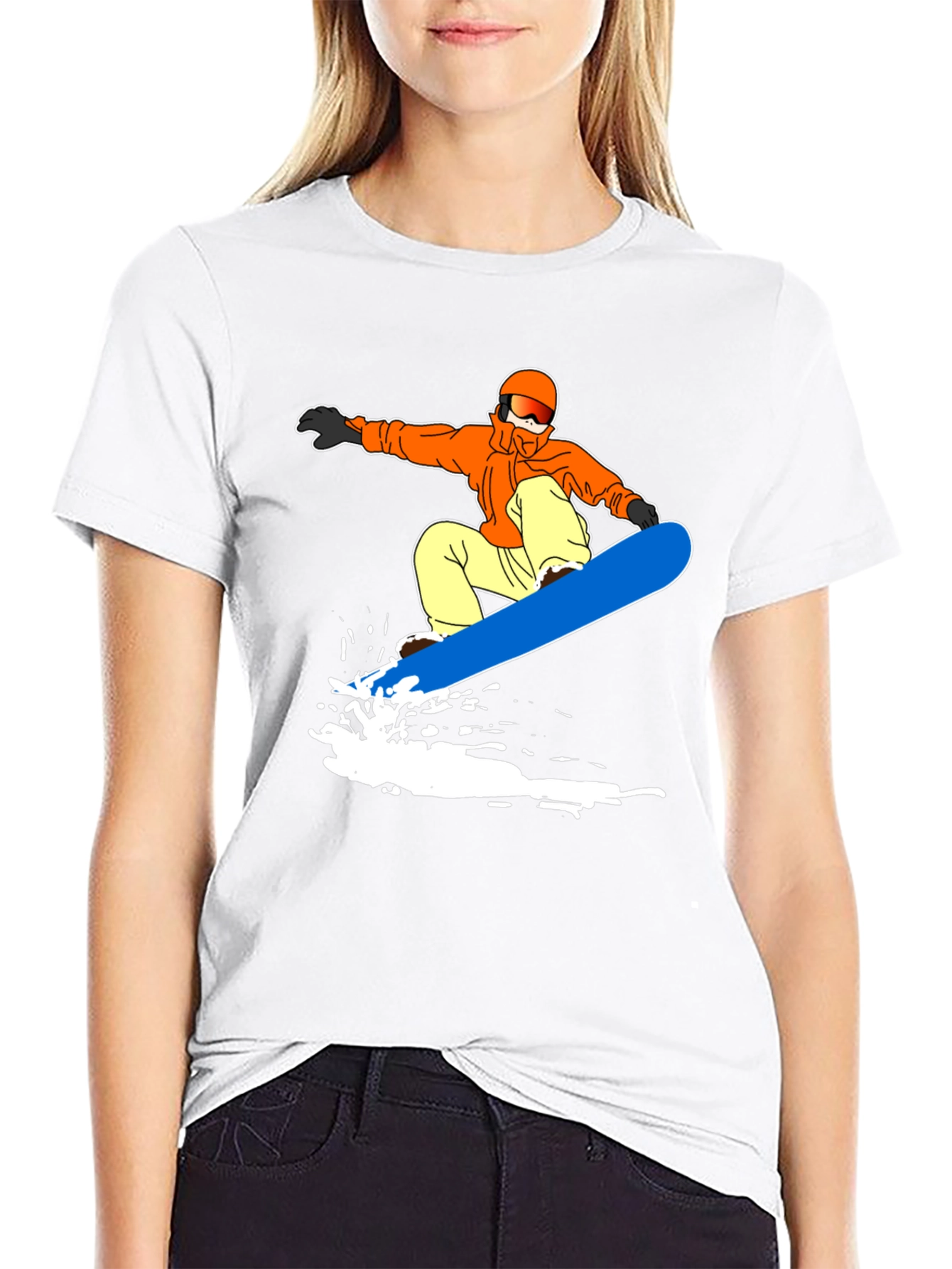 Snowboarder Graphic Black T-Shirt | Activewear Tee