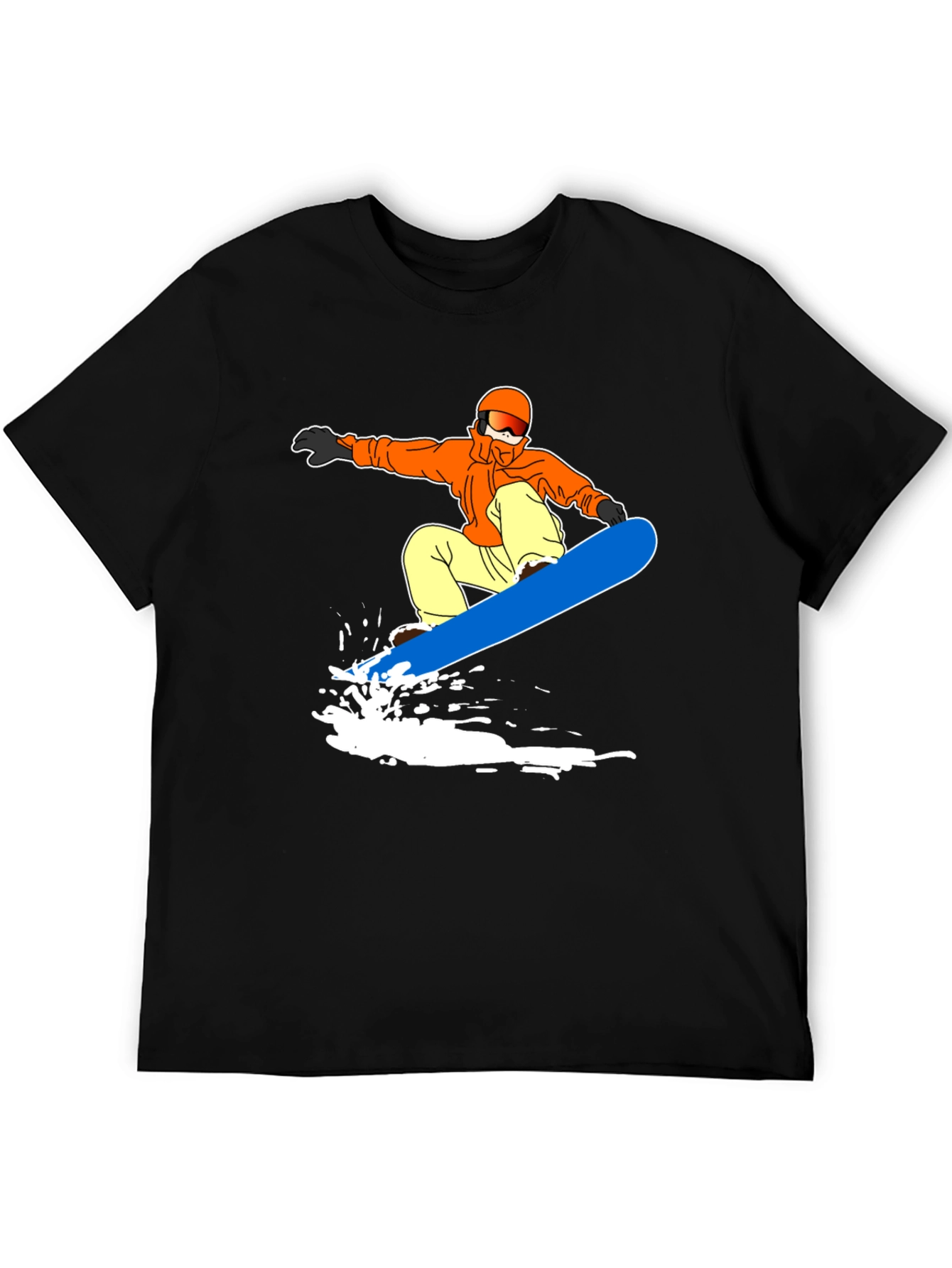 Snowboarder Graphic Black T-Shirt | Activewear Tee