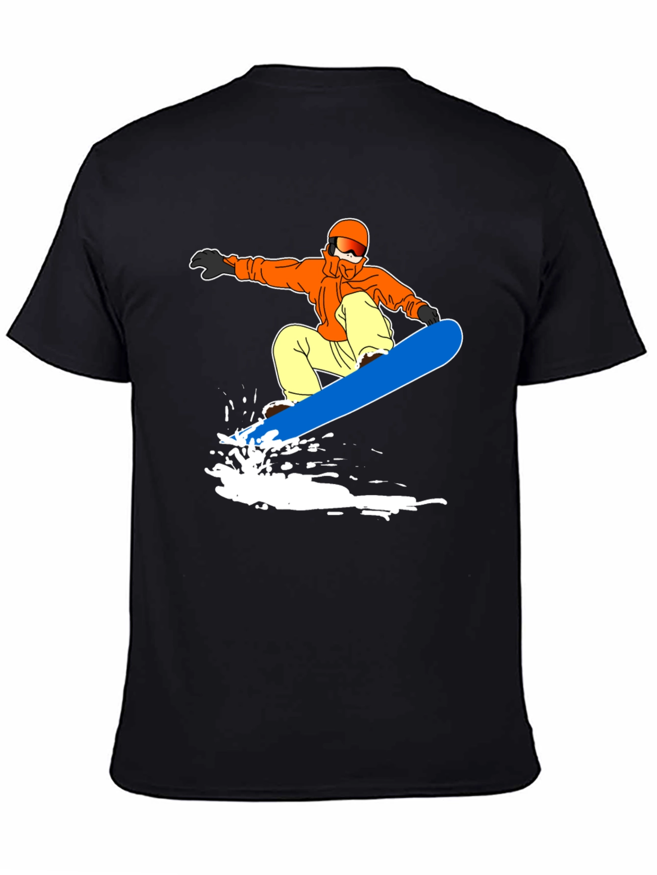 Snowboarder Graphic Black T-Shirt | Activewear Tee