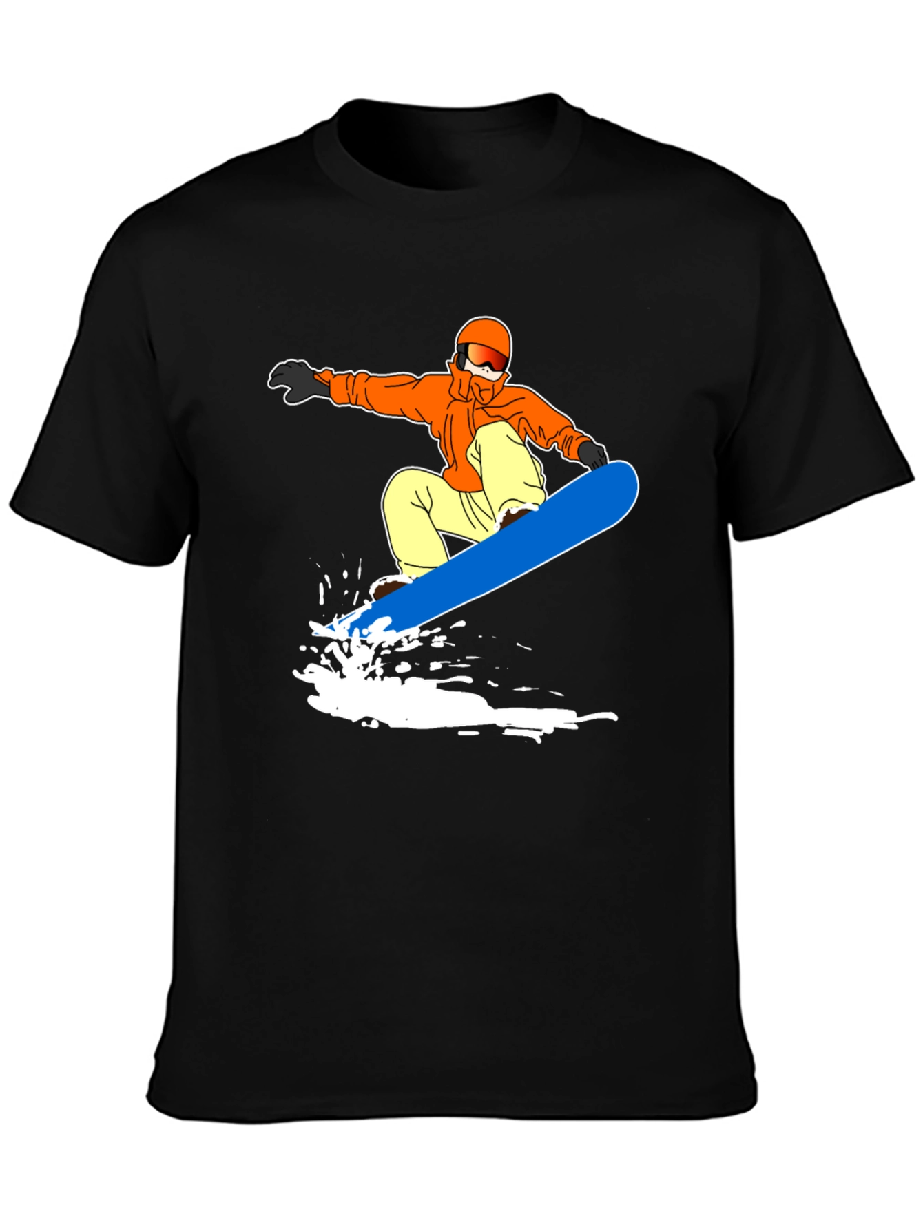Snowboarder Graphic Black T-Shirt | Activewear Tee