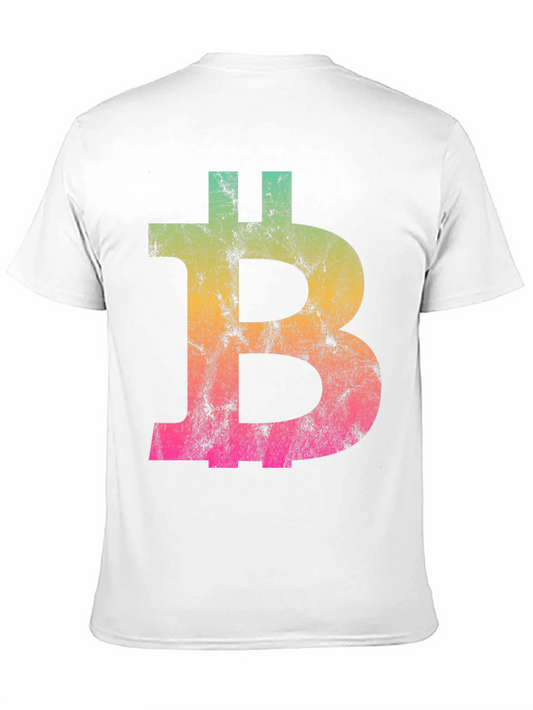 Bitcoin Gradient Graphic Tee - Black Crypto Shirt