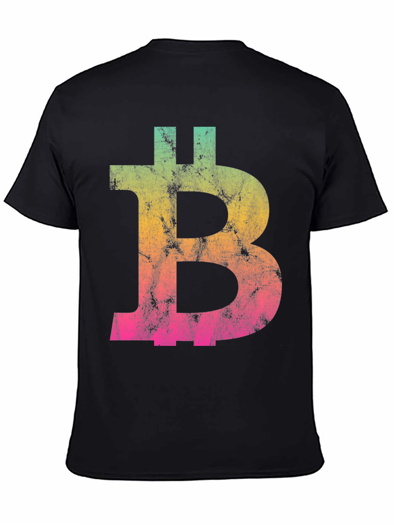 Bitcoin Gradient Graphic Tee - Black Crypto Shirt