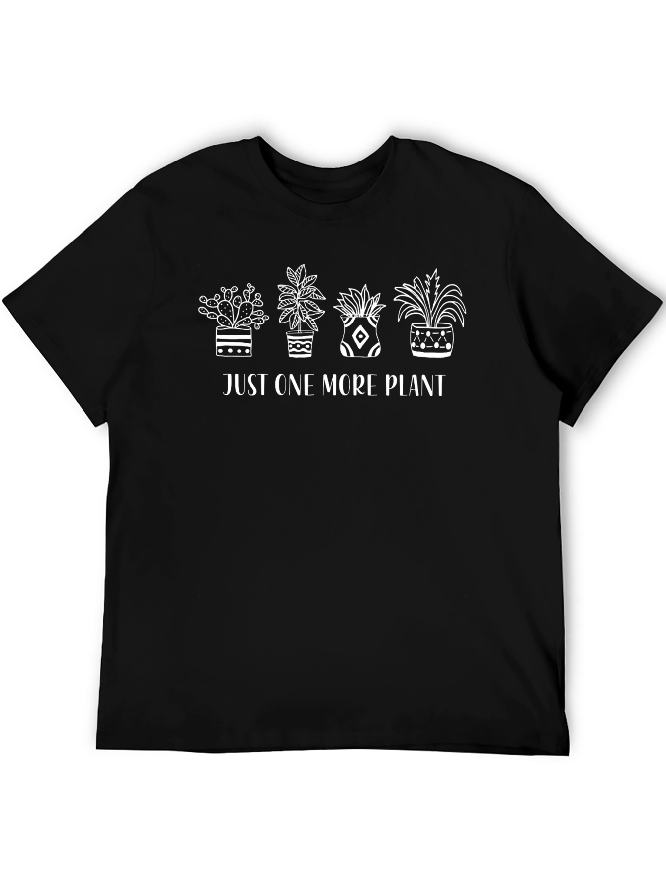 Just One More Plant Graphic T-Shirt - Black