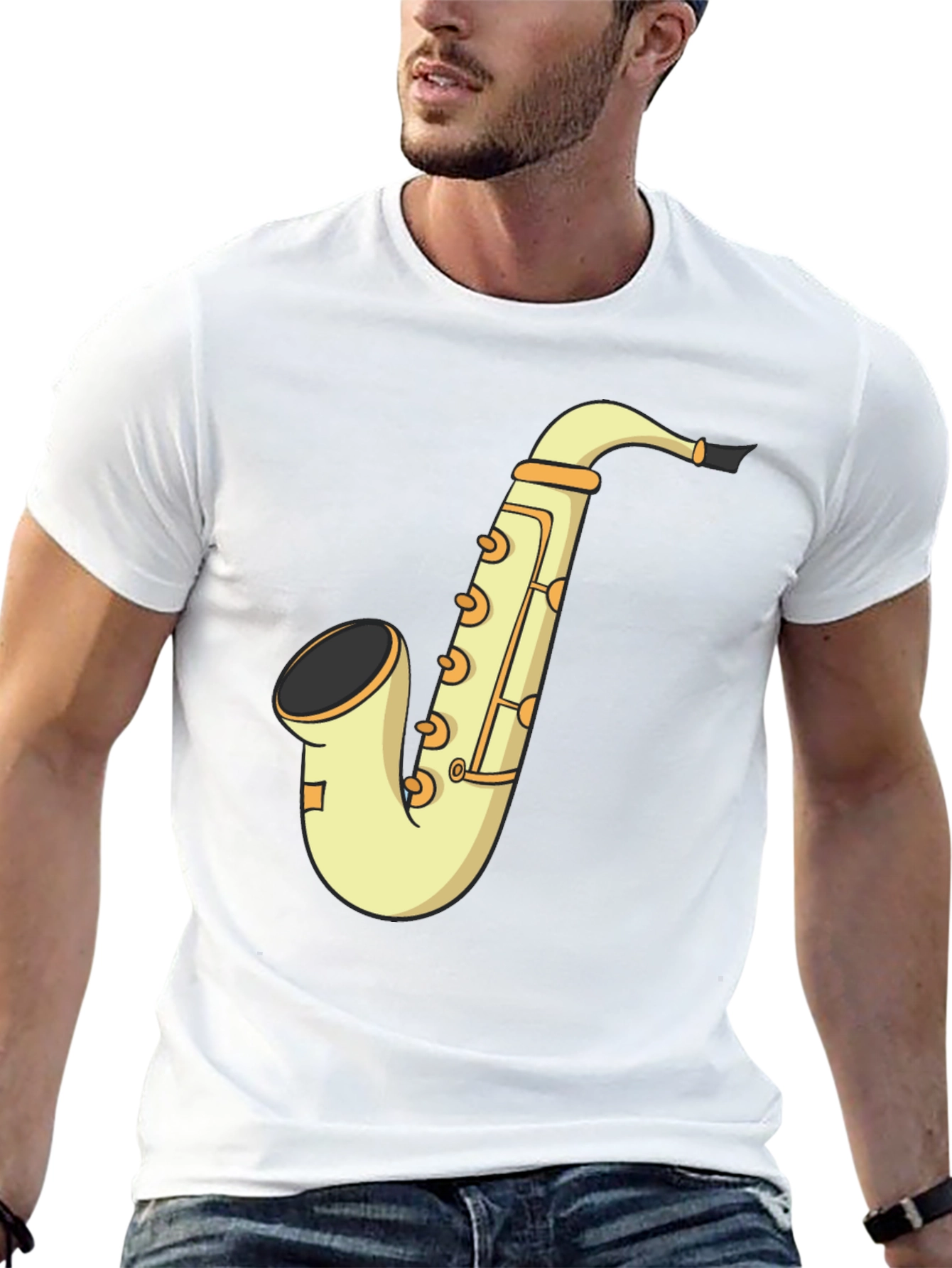 Saxophone Graphic T-Shirt - Musical Instrument Tee