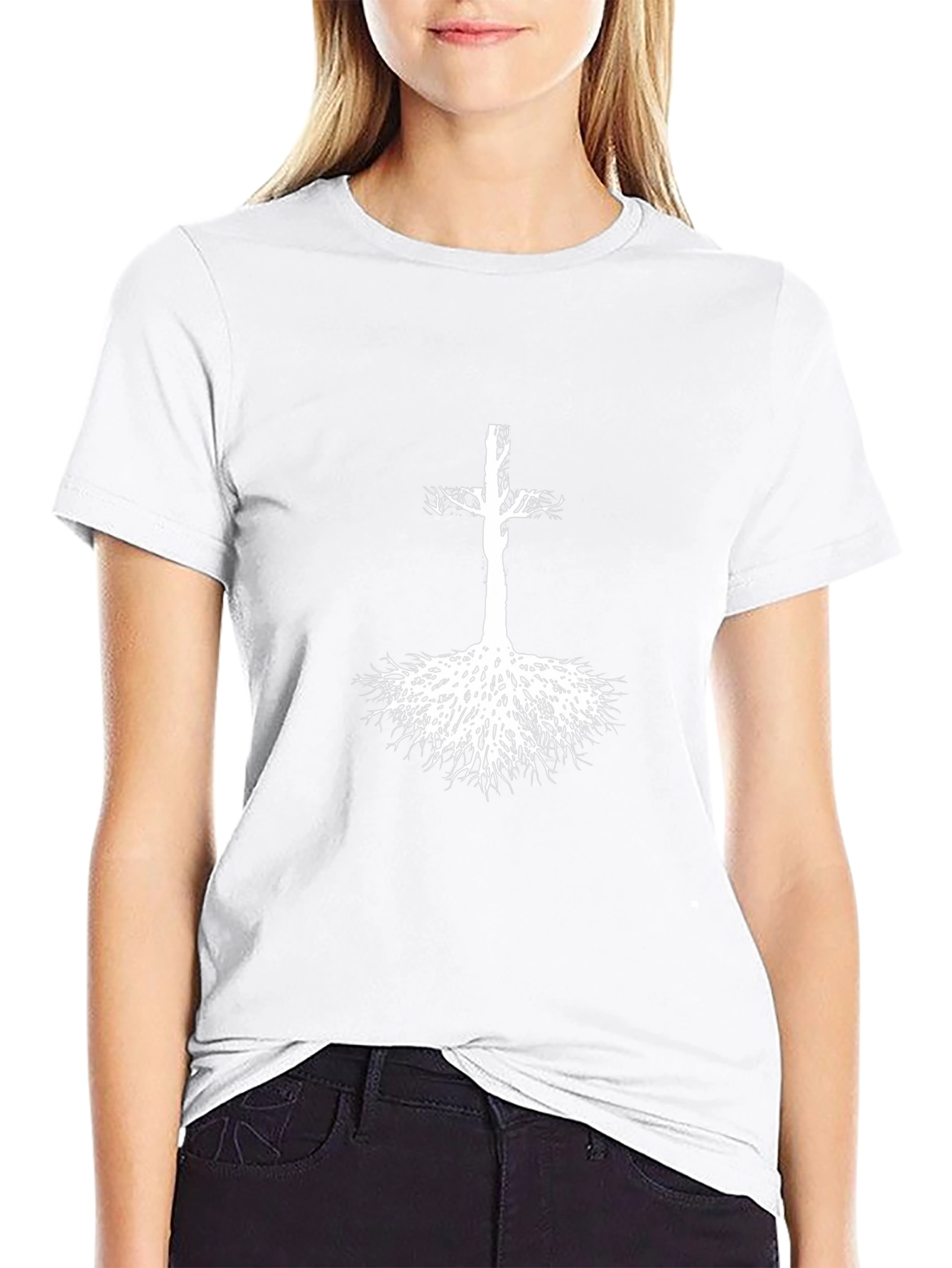 Rooted Cross Graphic Tee - Black