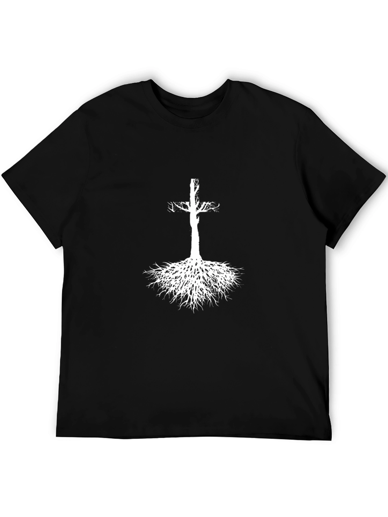 Rooted Cross Graphic Tee - Black