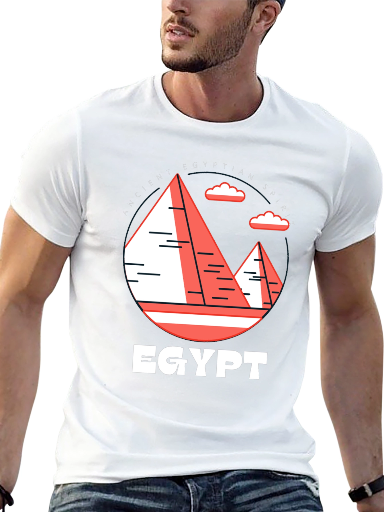 Egyptian Spirit Graphic Tee - Unisex Black T-Shirt