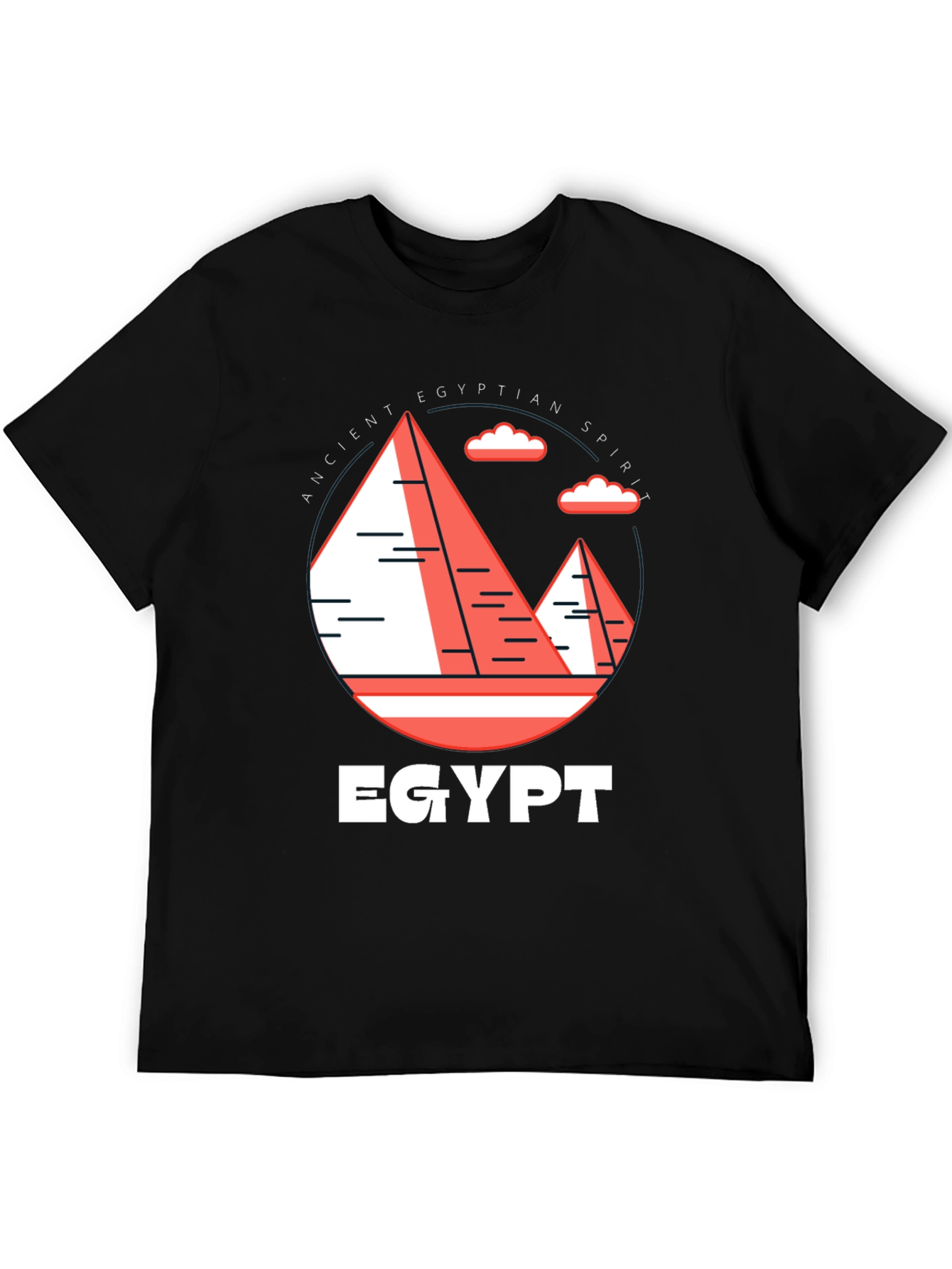 Egyptian Spirit Graphic Tee - Unisex Black T-Shirt