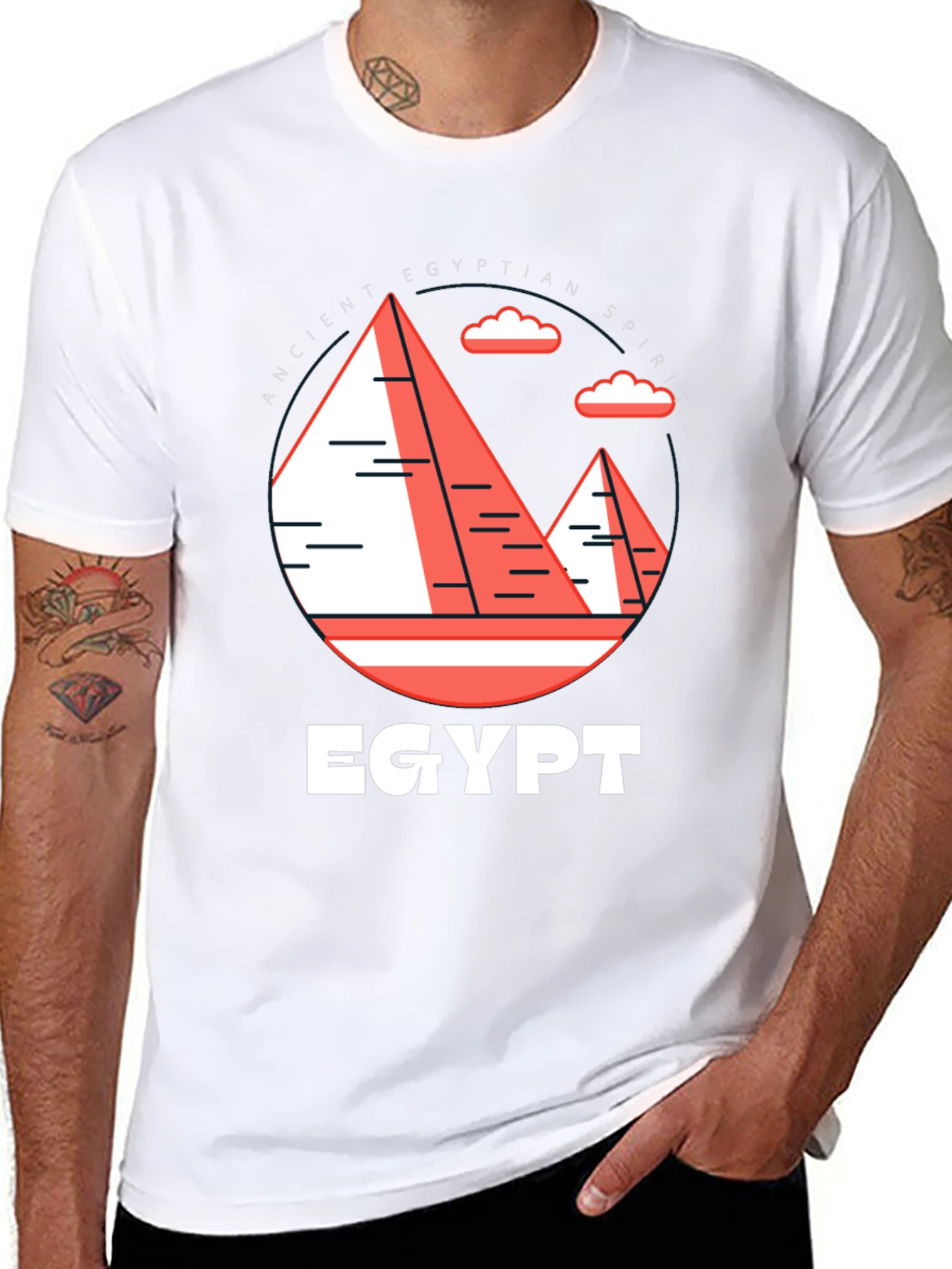Egyptian Spirit Graphic Tee - Unisex Black T-Shirt