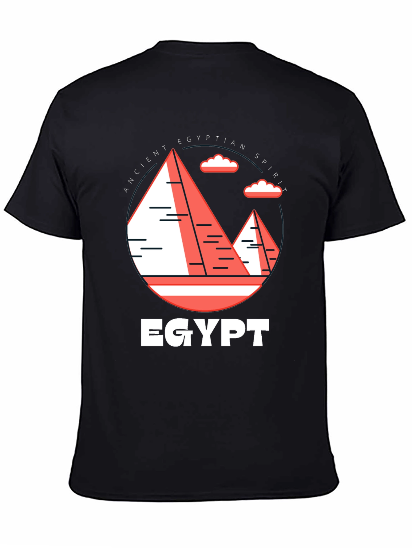 Egyptian Spirit Graphic Tee - Unisex Black T-Shirt