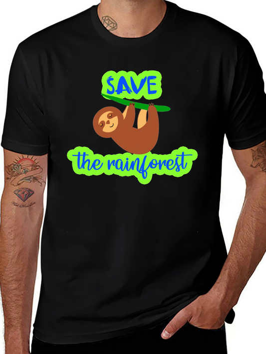 Save The Rainforest Sloth Graphic Tee