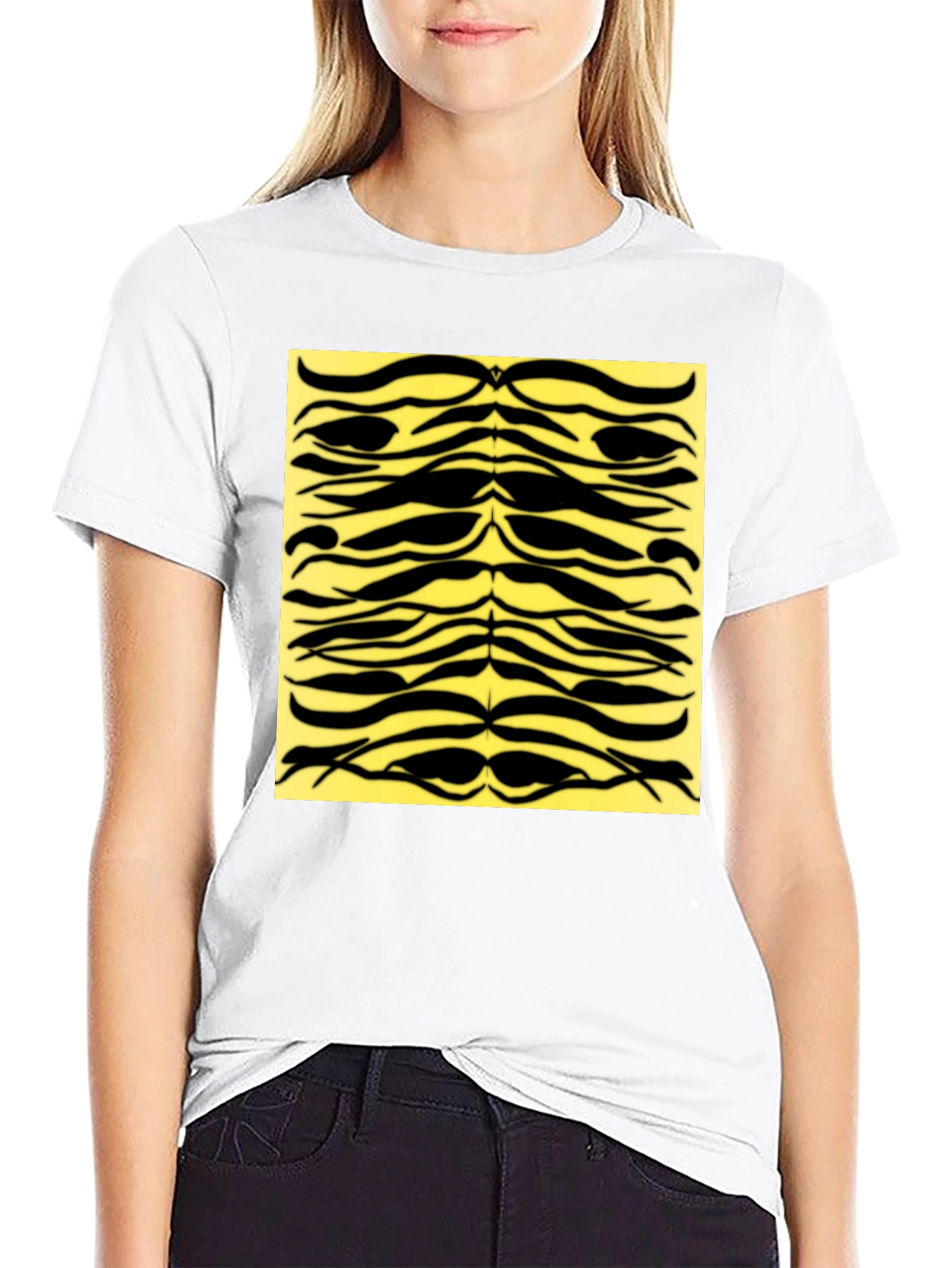 Bold Tiger Stripe Graphic Tee - Black