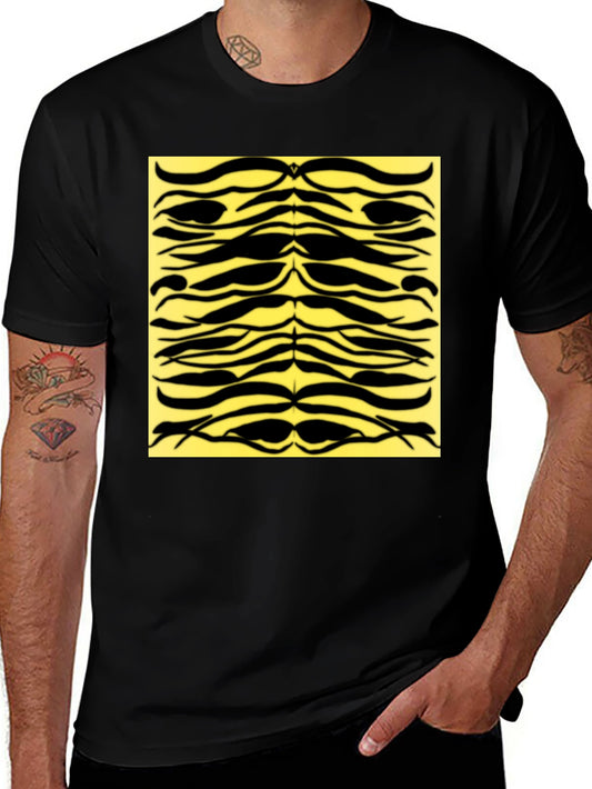 Bold Tiger Stripe Graphic Tee - Black