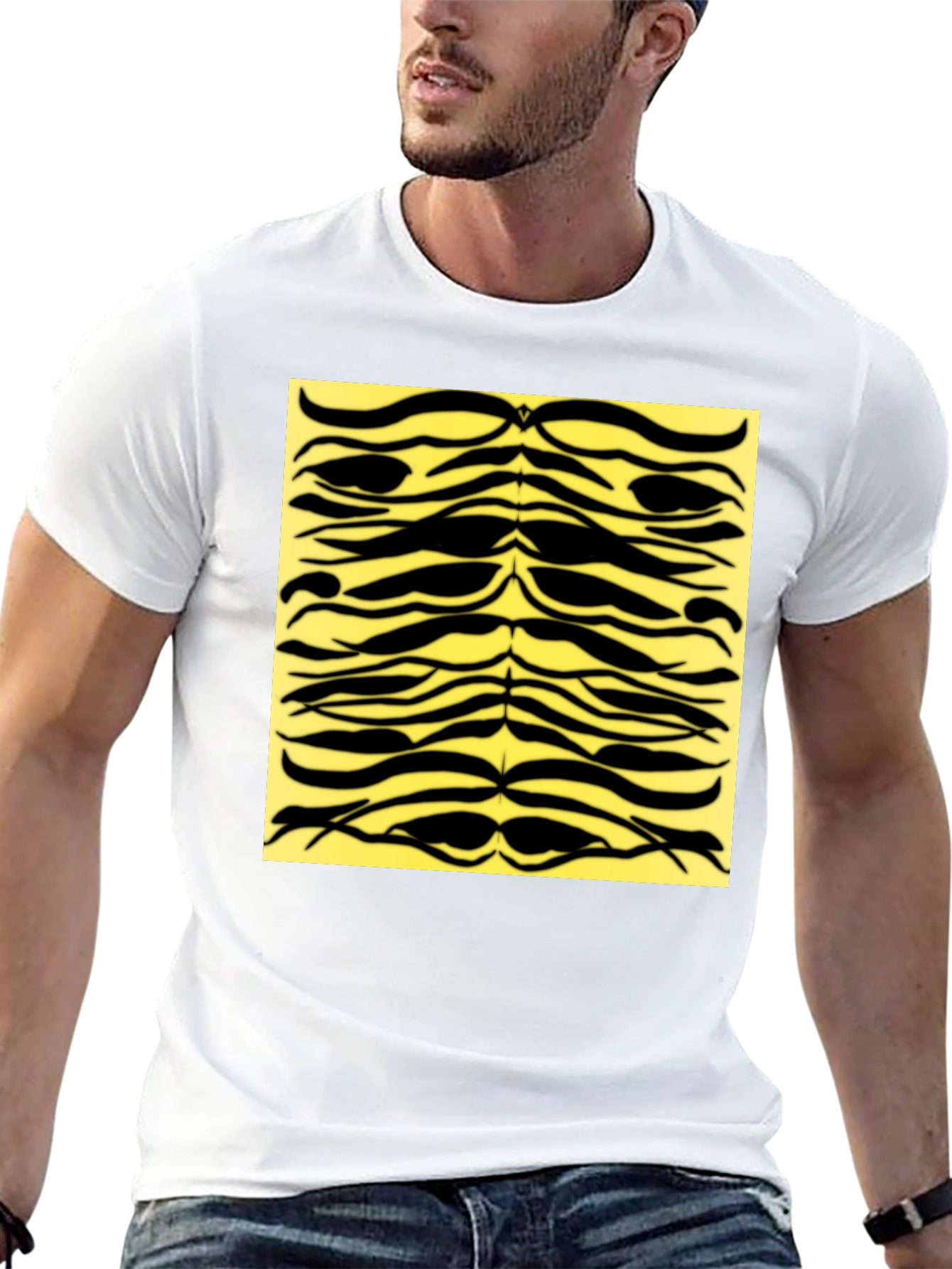 Bold Tiger Stripe Graphic Tee - Black