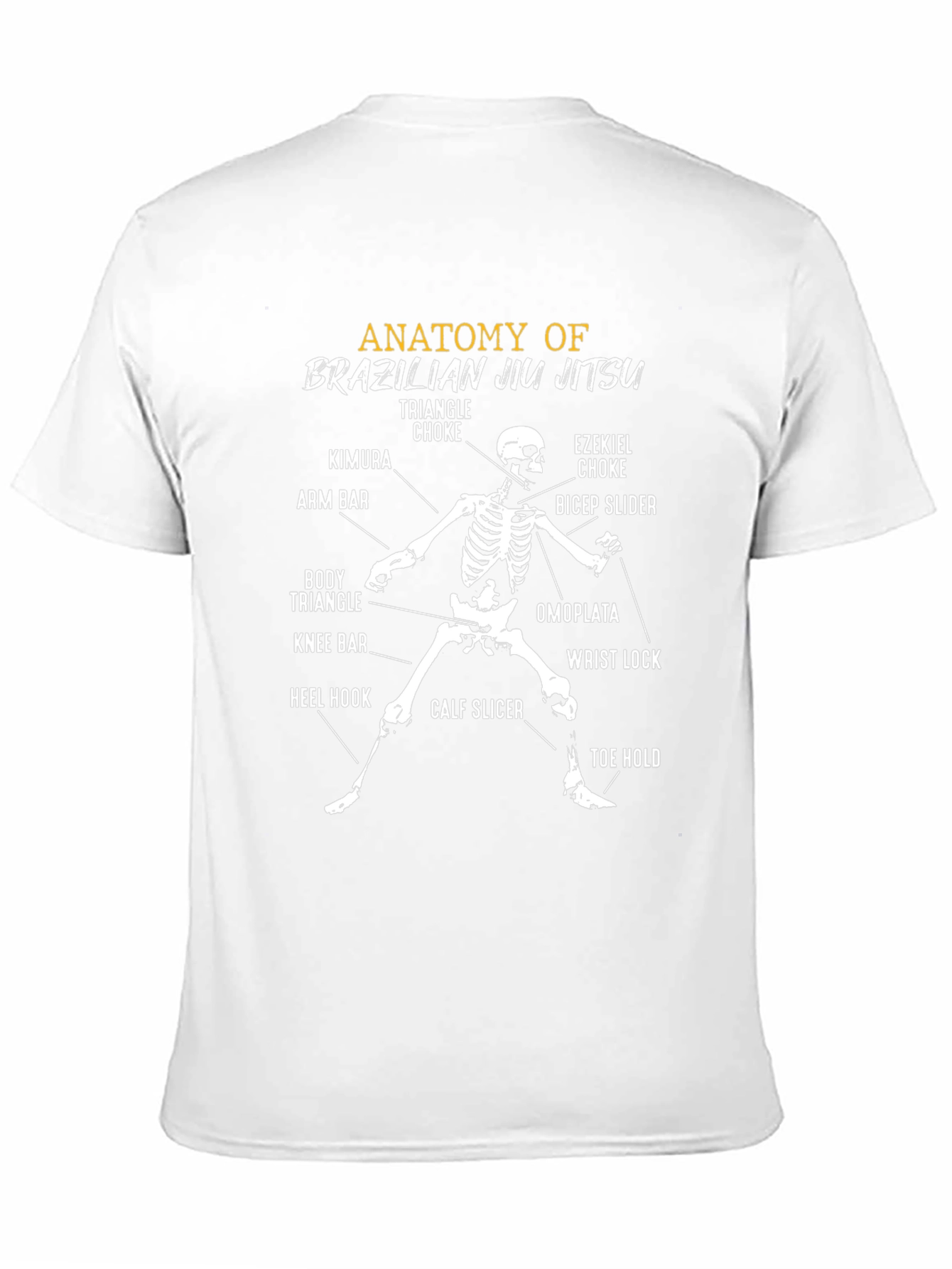 Anatomy of Brazilian Jiu Jitsu Skeleton T-Shirt