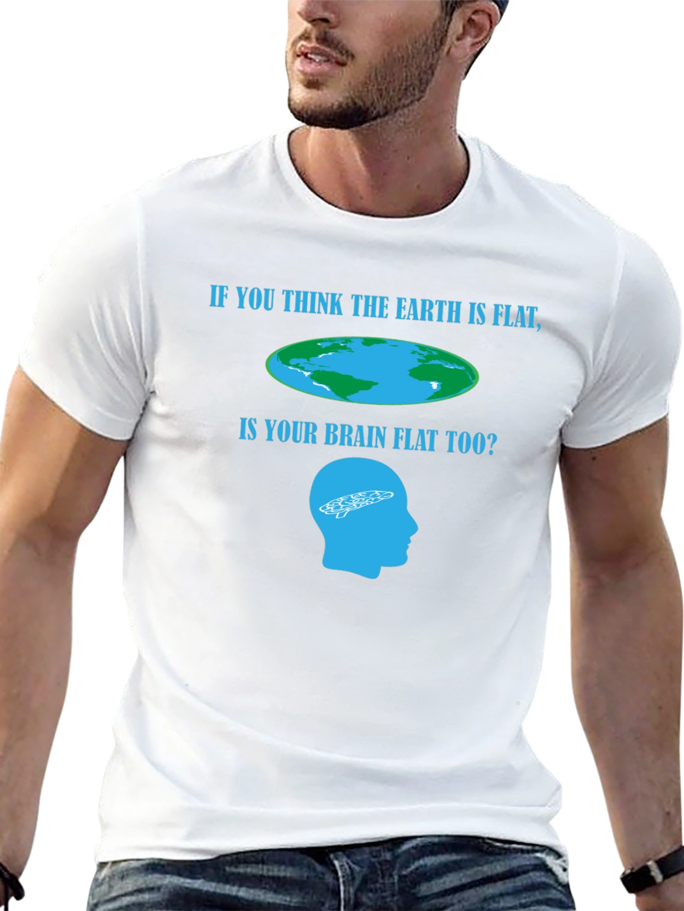 Flat Earth T-Shirt: Brain Teaser
