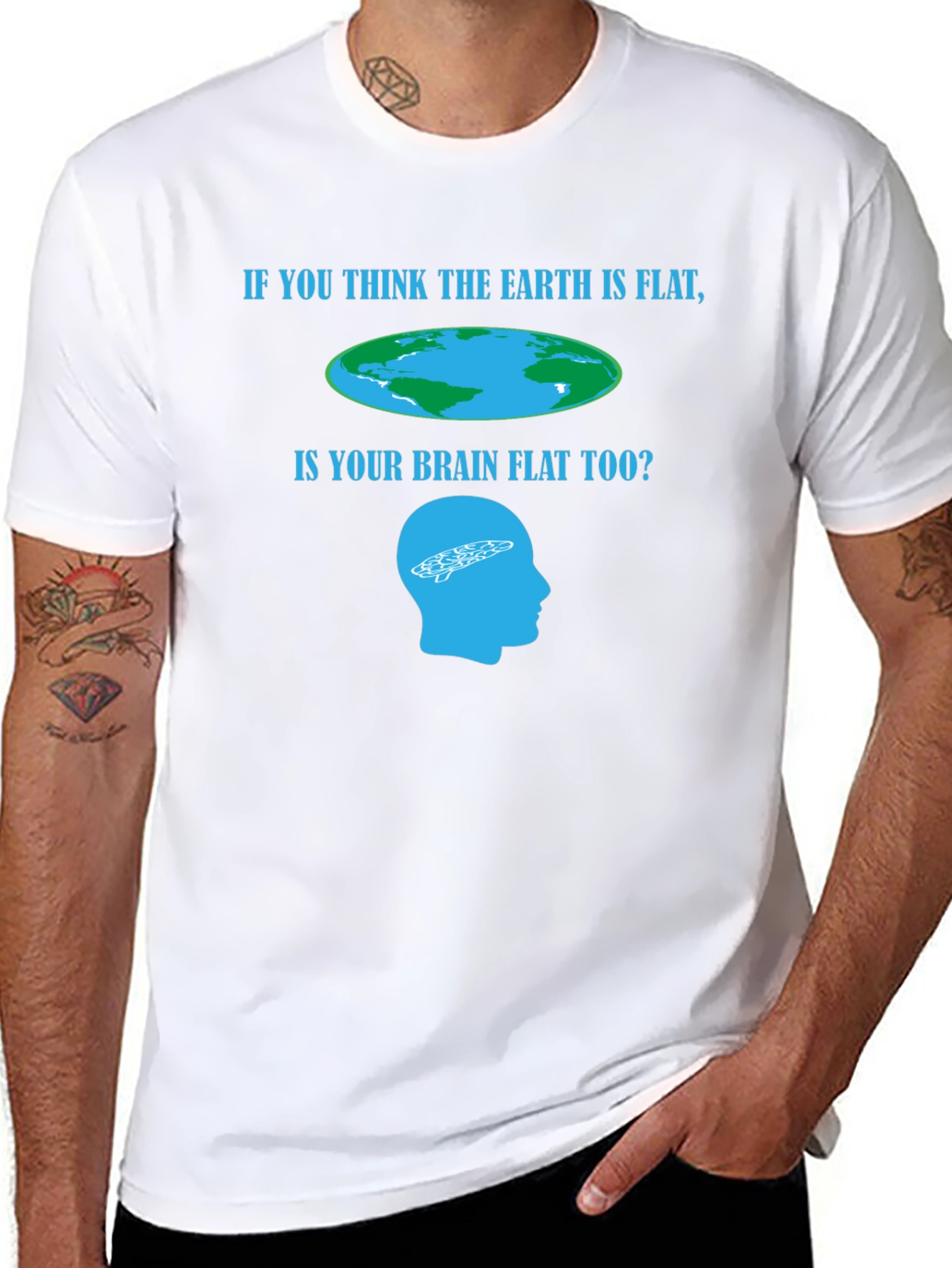 Flat Earth T-Shirt: Brain Teaser