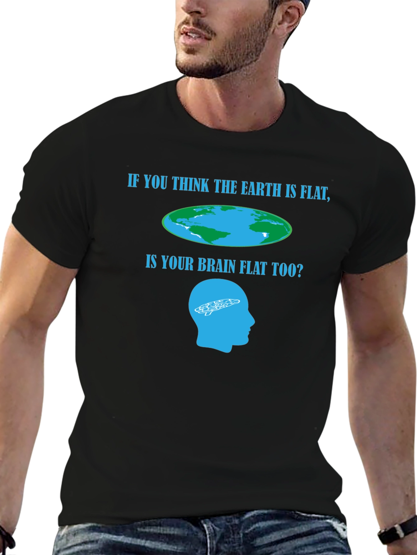 Flat Earth T-Shirt: Brain Teaser