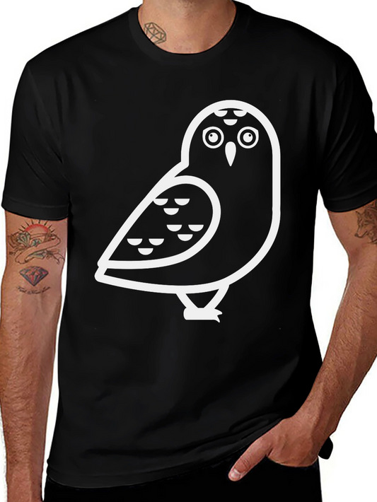 Cool Owl Graphic Black T-Shirt