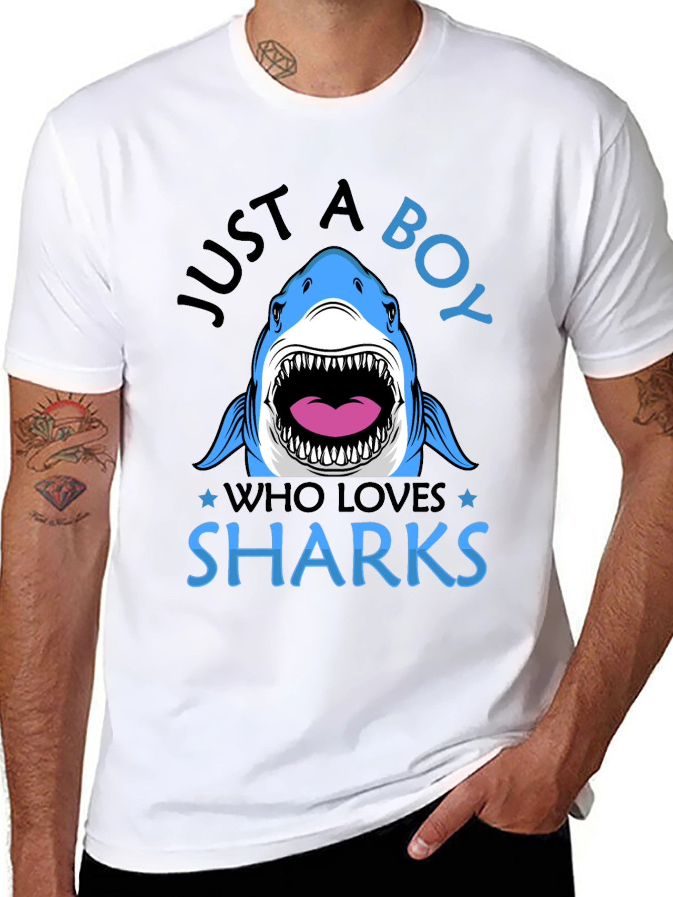 Just A Boy Who Loves Sharks T-Shirt