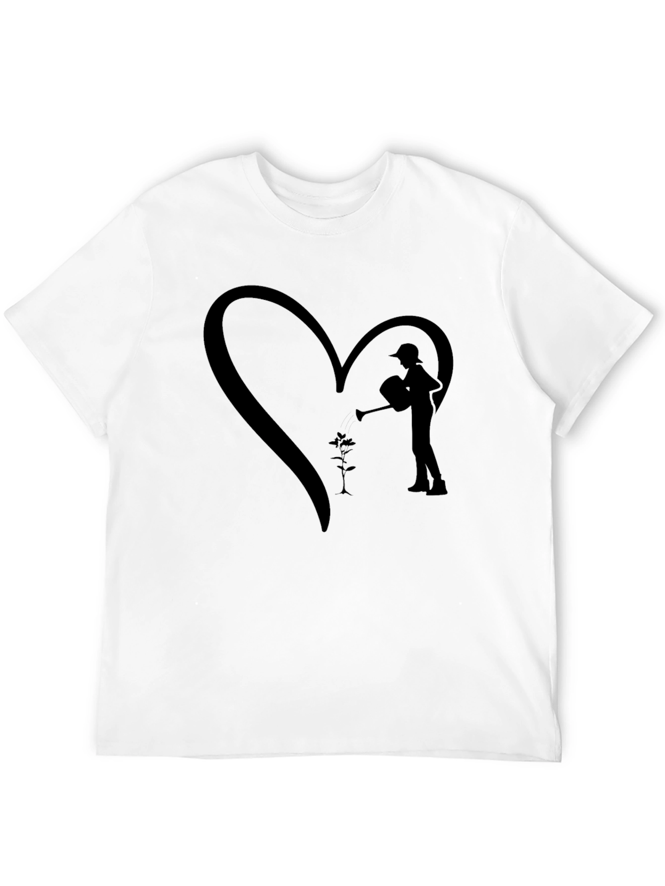Gardener Heart Black Graphic Tee