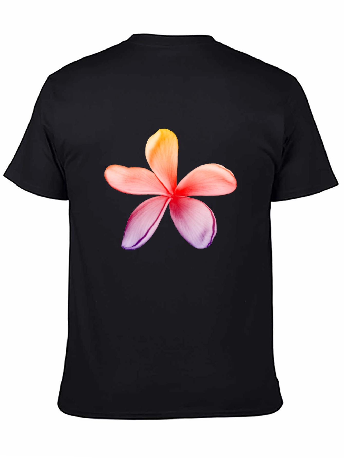 Floral Print Black T-Shirt