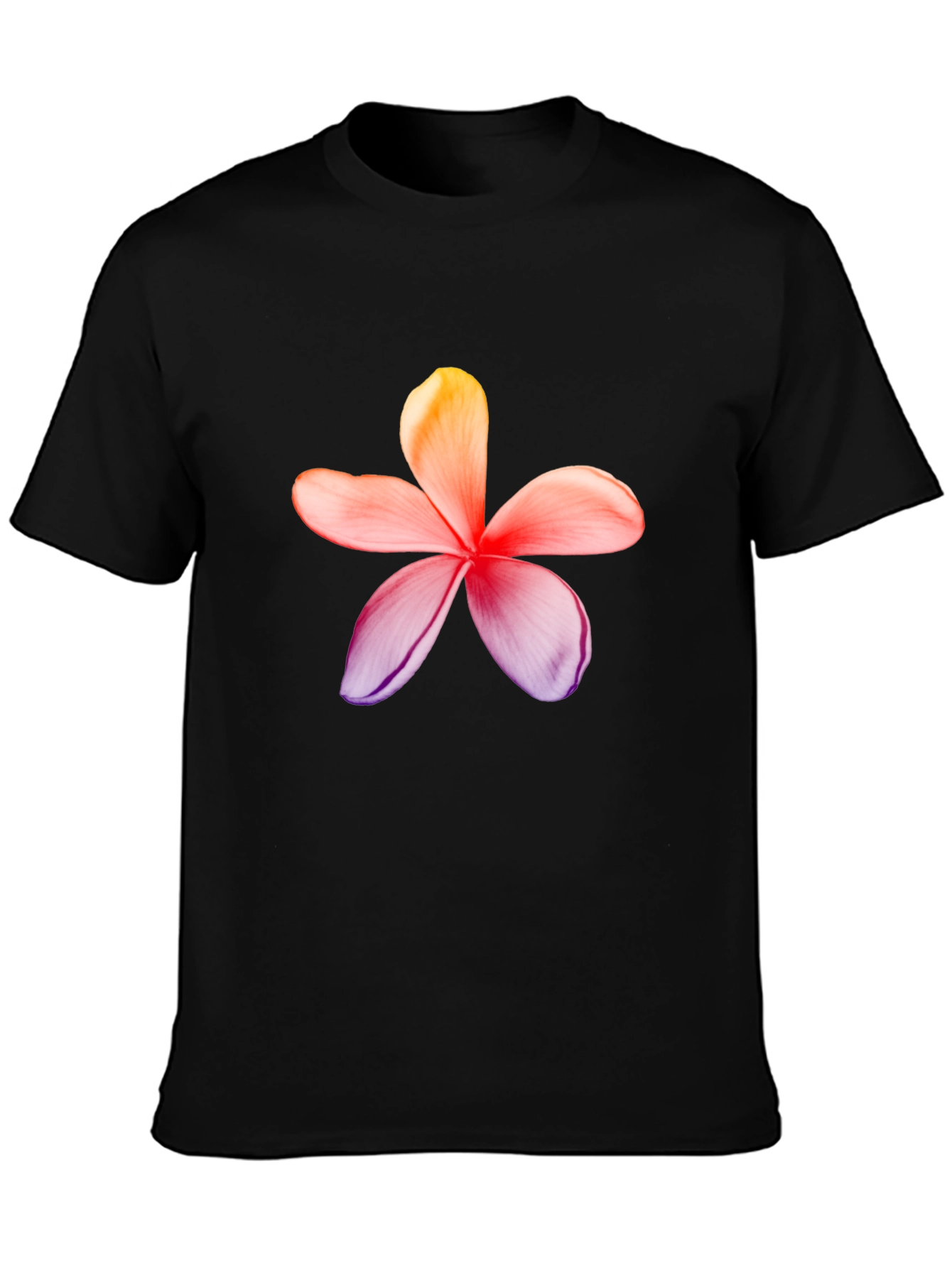 Floral Print Black T-Shirt