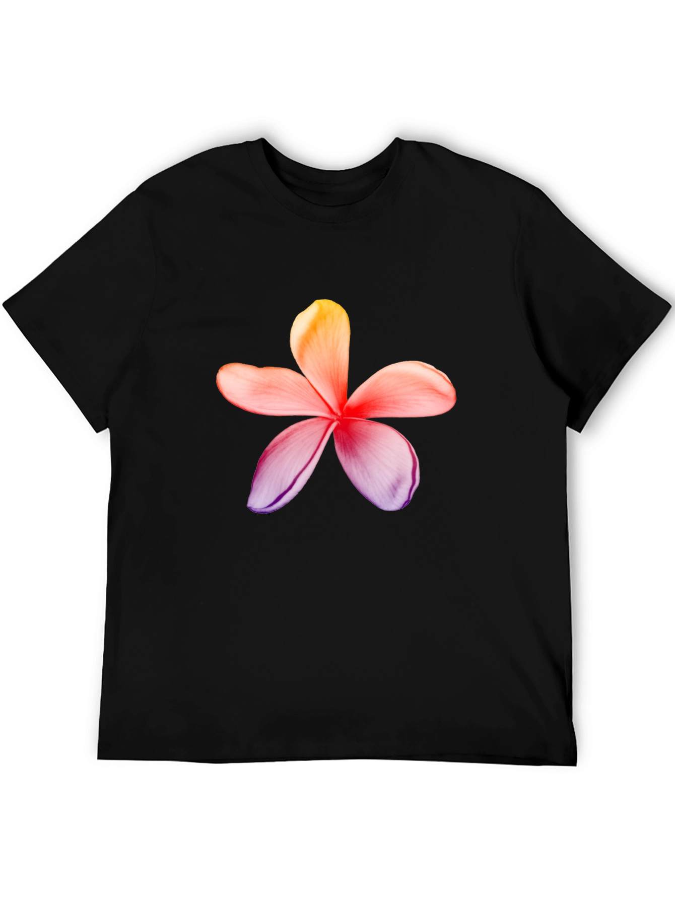 Floral Print Black T-Shirt