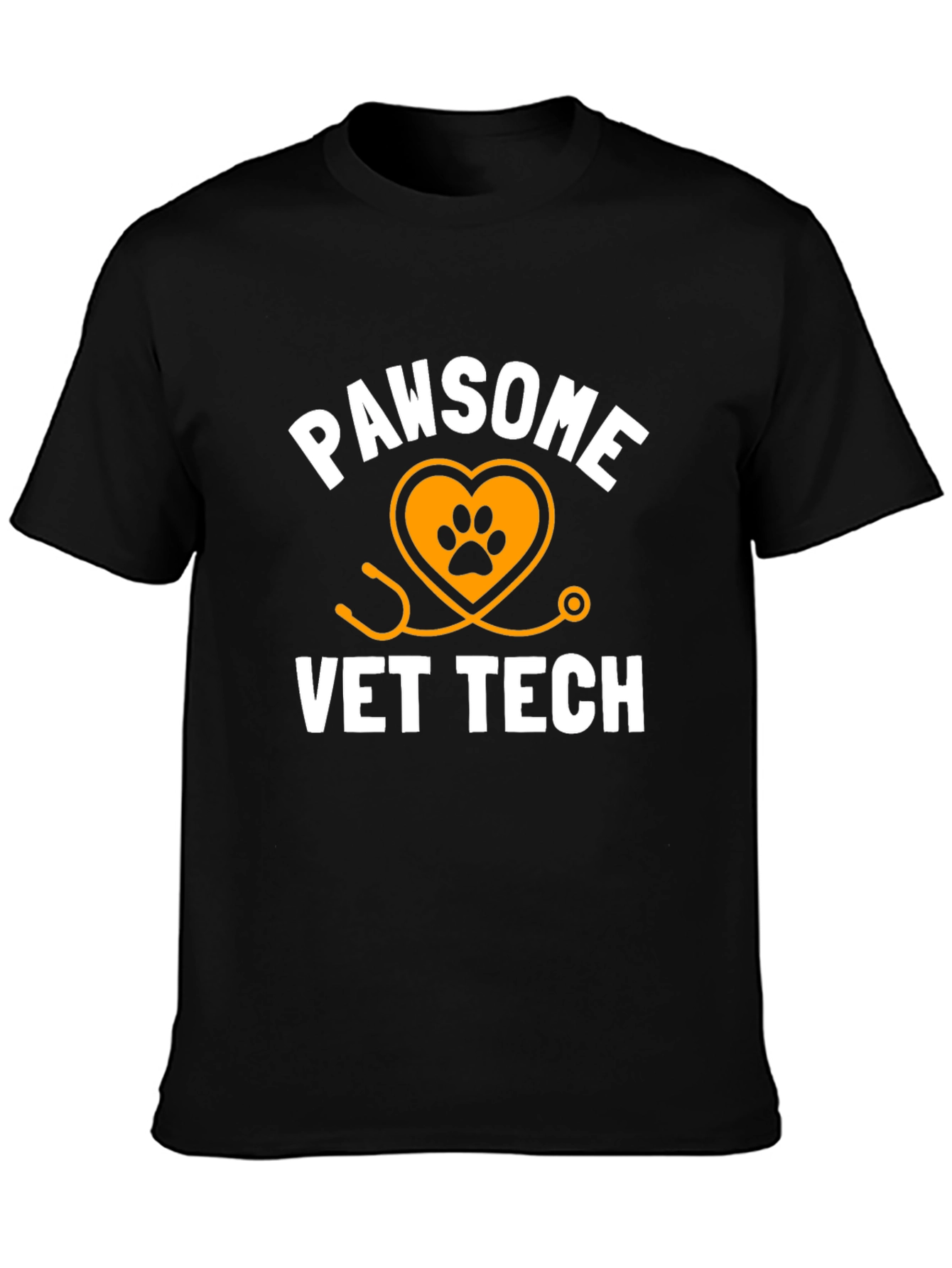 Pawsome Vet Tech T-Shirt - Black