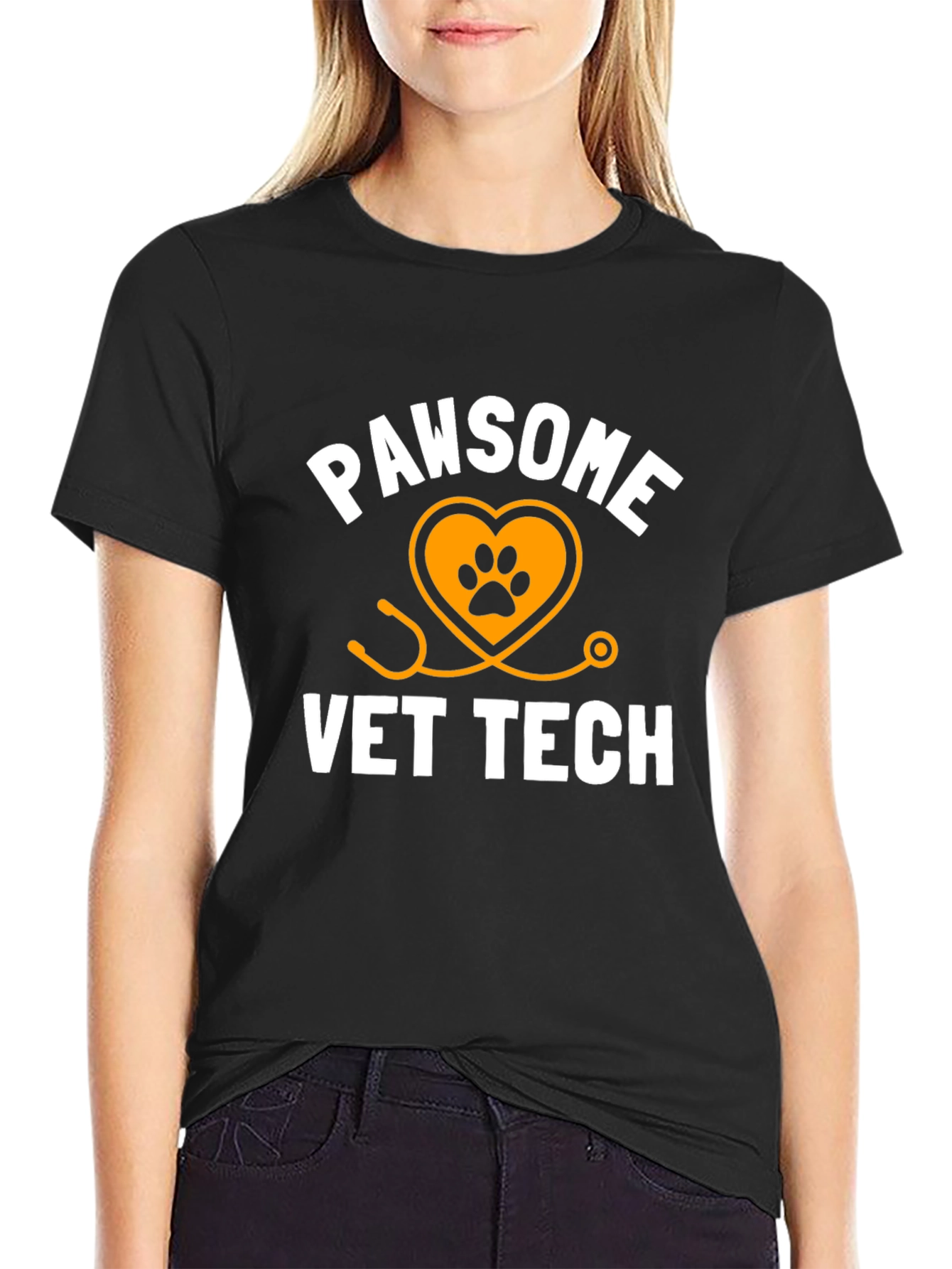 Pawsome Vet Tech T-Shirt - Black