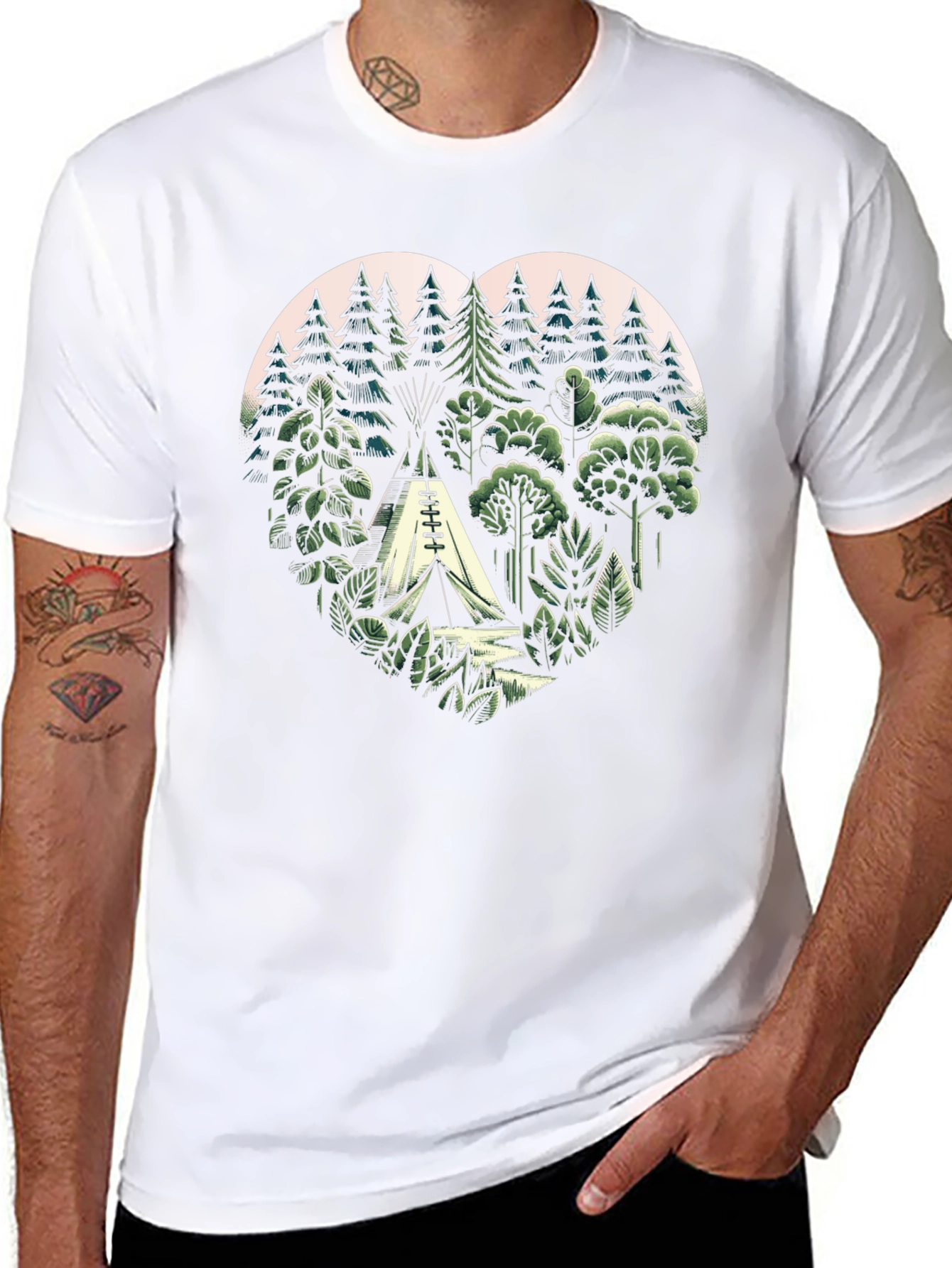 Nature Heart Camping T-Shirt