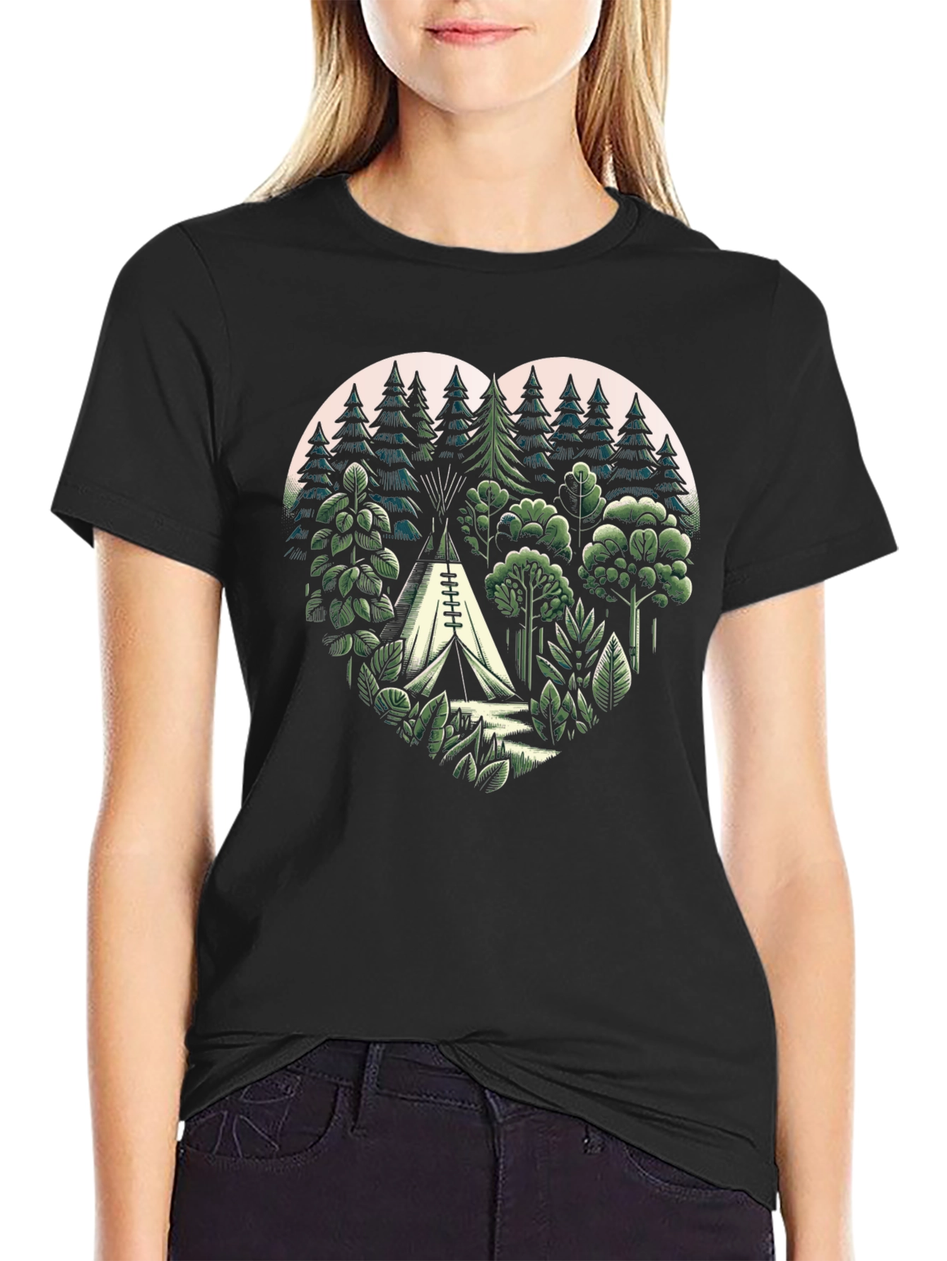 Nature Heart Camping T-Shirt