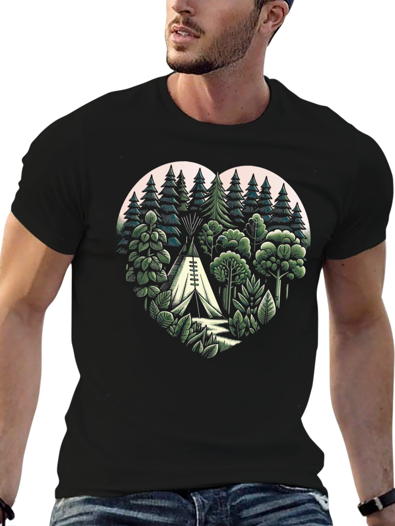 Nature Heart Camping T-Shirt