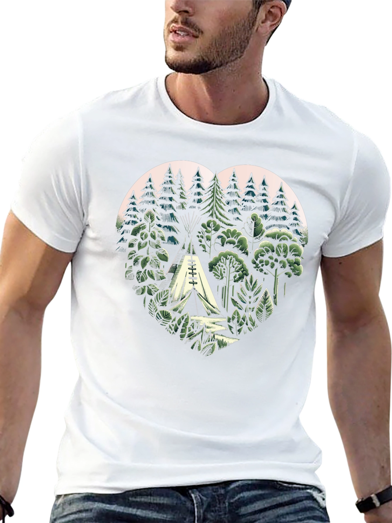 Nature Heart Camping T-Shirt