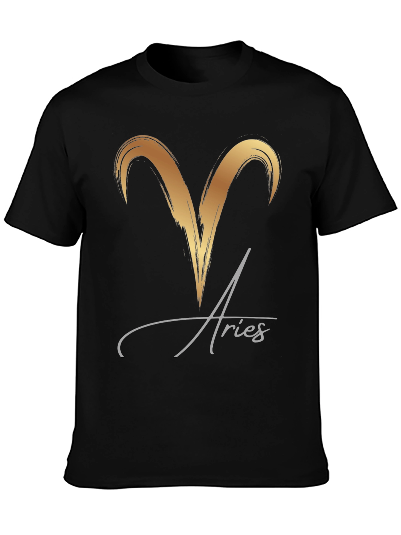 Aries Zodiac T-Shirt - Black Graphic Tee