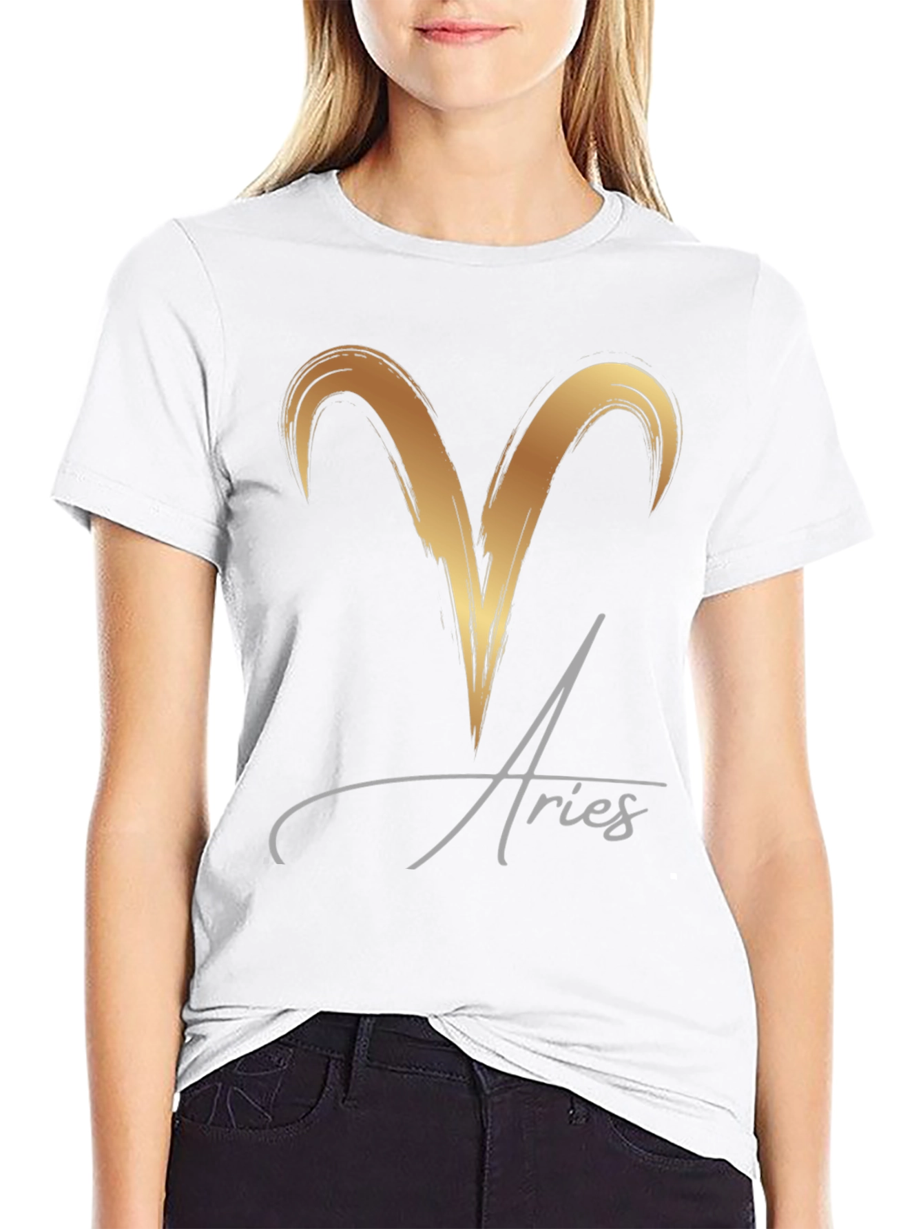 Aries Zodiac T-Shirt - Black Graphic Tee